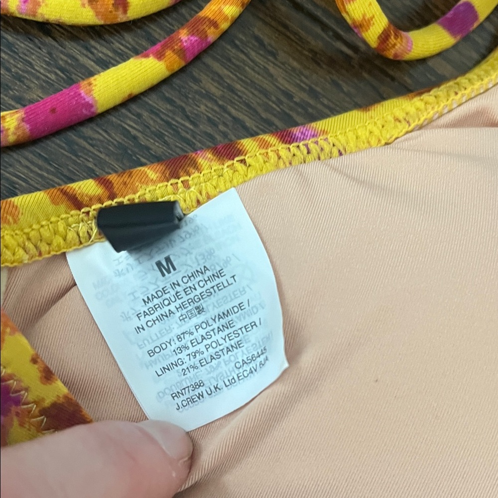 J.Crew Medium Yellow and Pink Bikini Set - Picture 4 of 4